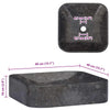 Schwarzes Waschbecken Borigyuri 40x40x10cm (Marmor)
