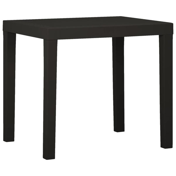 Anthrazitfarbener Gartentisch Bernardo 79x65x72cm (Kunststoff)