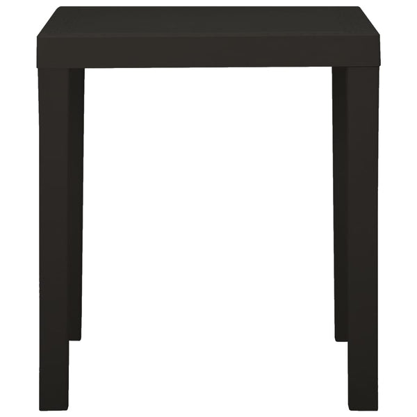 Anthrazitfarbener Gartentisch Bernardo 79x65x72cm (Kunststoff)