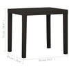 Anthrazitfarbener Gartentisch Bernardo 79x65x72cm (Kunststoff)