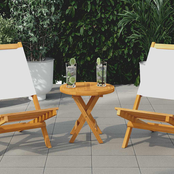Tischplatte Leba 2,5cm 40cm (Teak rund)