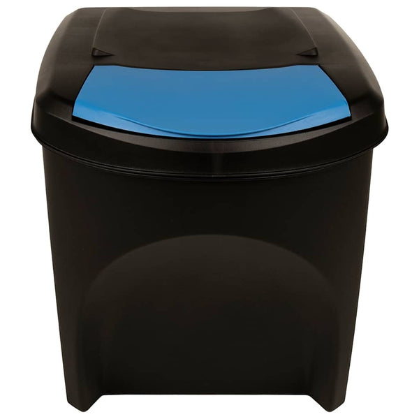 Anthrazitfarbene stapelbare Mülleimer Kipoz 100 l (4 Stk.)