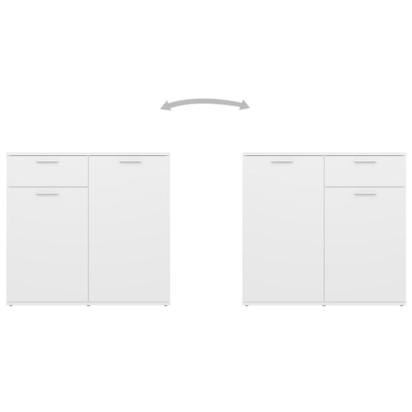 Weißes Sideboard Bayko 80x36x75cm (Holz)