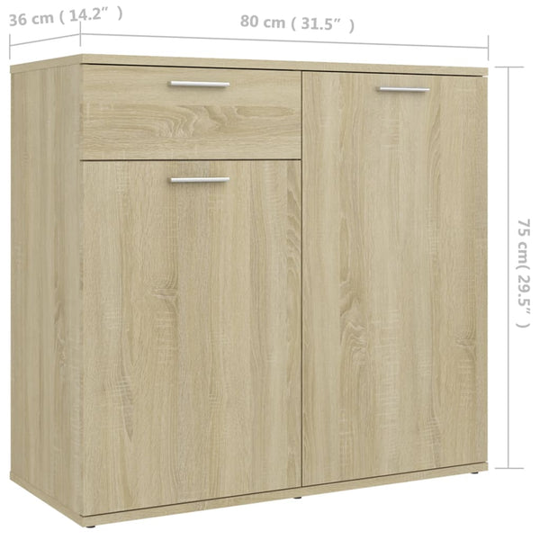 Kommode Sonoma Eiche Bayko 80x36x75cm (Holz)