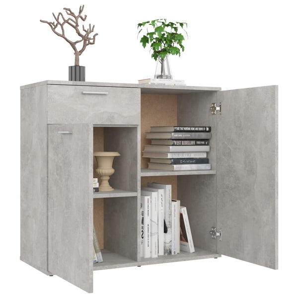 Betongraues Sideboard Bayko 80x36x75cm (Holz)
