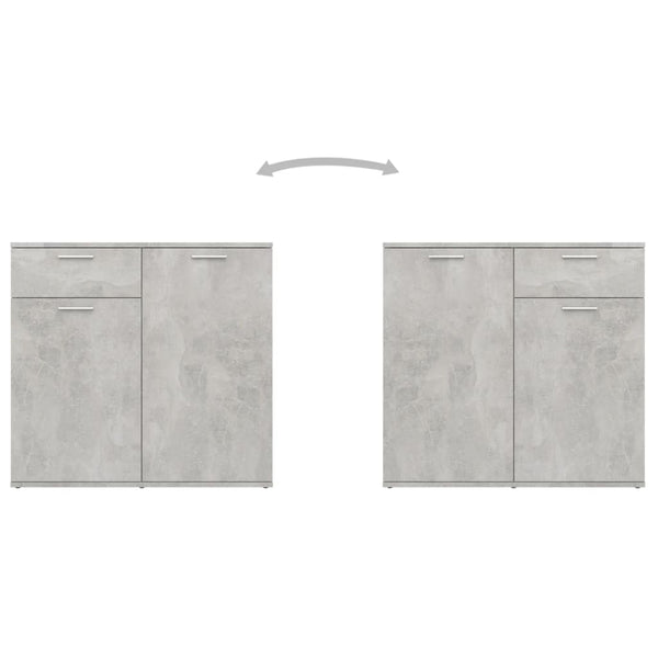 Betongraues Sideboard Bayko 80x36x75cm (Holz)