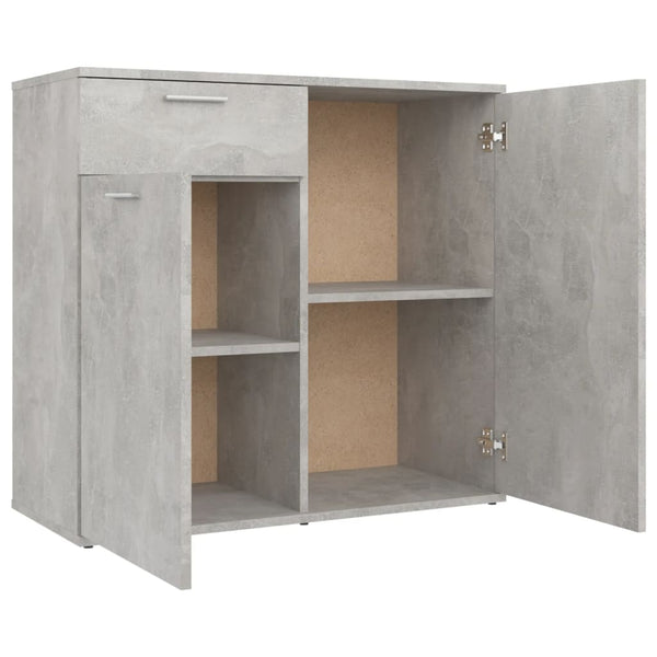 Betongraues Sideboard Bayko 80x36x75cm (Holz)