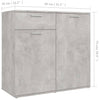 Betongraues Sideboard Bayko 80x36x75cm (Holz)