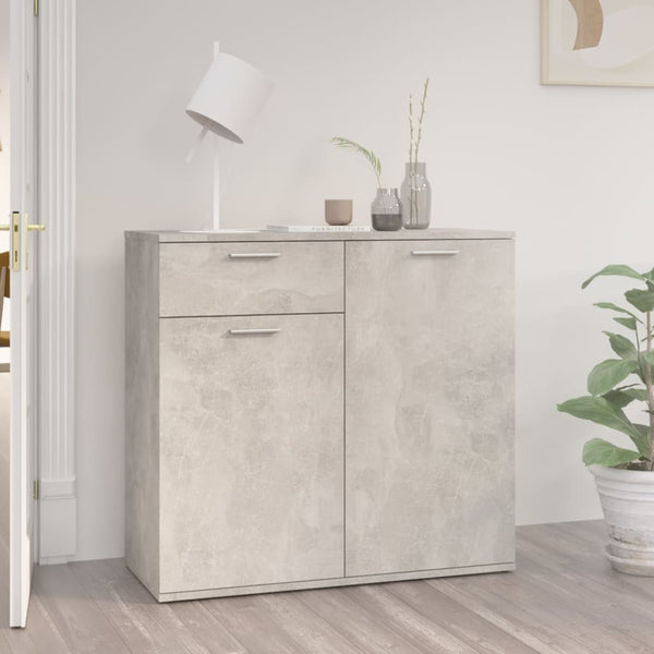 Betongraues Sideboard Bayko 80x36x75cm (Holz)