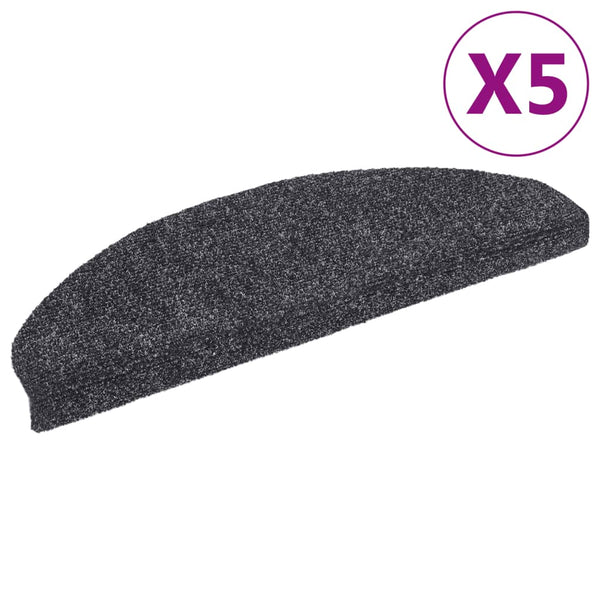 Dunkelgraue selbstklebende Treppenmatten Corbett 65x21x4cm (5 St.)