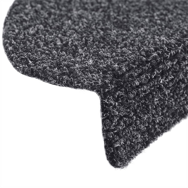 Dunkelgraue selbstklebende Treppenmatten Corbett 65x21x4cm (5 St.)