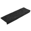 Schwarze Treppenmatten Tuberon 65x21x4cm (10 Stück Nadelfilz)