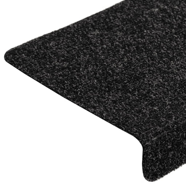 Schwarze Treppenmatten Tuberon 65x21x4cm (10 Stück Nadelfilz)