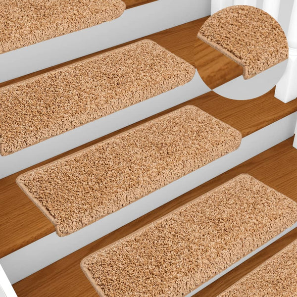 Beige Treppenmatten Vitold 65x21x4cm (10 Stk.)