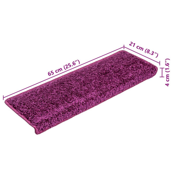 Treppenmatten Vitold 65x21x4cm violett (10 Stk.)