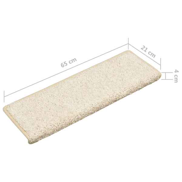 Treppenstufenmatte Vitold 65x21x4cm (10 Stück) Weiß