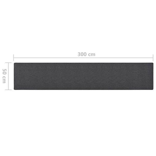 Anthrazitfarbener Läufer Cotti 50x300cm