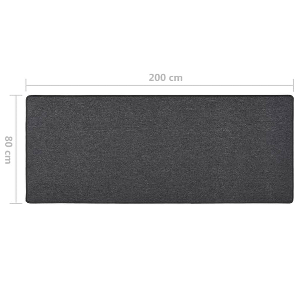 Anthrazitfarbener Läufer Cotti 80x200cm