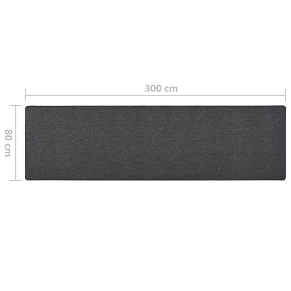 Anthrazitfarbener Läufer Cotti 80x300cm