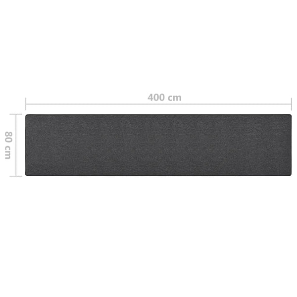Anthrazitfarbener Läufer Cotti 80x400cm