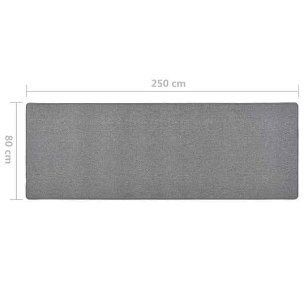 Dunkelgrauer Läufer Cotti 80x250cm