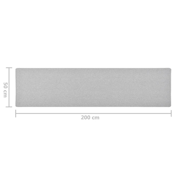 Vaaleanharmaa käytävämatto Cotti 50x200cm