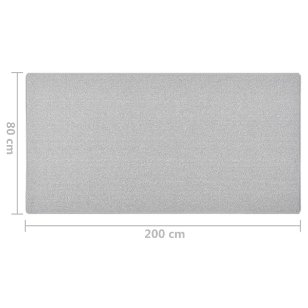 Hellgrauer Läufer Cotti 80x200cm