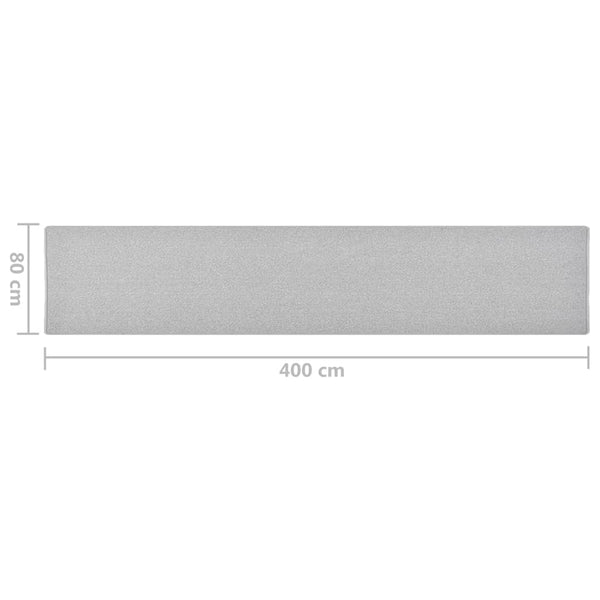 Hellgrauer Läufer Cotti 80x400cm