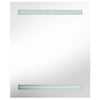 Betongrauer LED-Badezimmerspiegelschrank Broinas 50x14x60cm