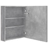 Betongrauer LED-Badezimmerspiegelschrank Broinas 50x14x60cm