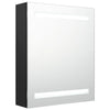 Schwarzer LED-Spiegelschrank Broinas 50x14x60cm