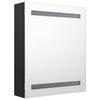 Schwarzer LED-Spiegelschrank Broinas 50x14x60cm