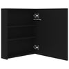Schwarzer LED-Spiegelschrank Broinas 50x14x60cm