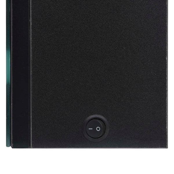 Schwarzer LED-Spiegelschrank Broinas 50x14x60cm