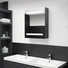 Badezimmerspiegelschrank Broinas grau LED 50x14x60cm