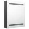 Broinas grauer LED-Spiegelschrank 50x14x60cm für das Badezimmer