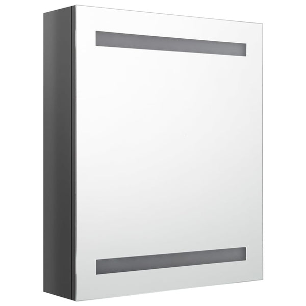 Broinas grauer LED-Spiegelschrank 50x14x60cm für das Badezimmer