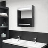 Broinas grauer LED-Spiegelschrank 50x14x60cm für das Badezimmer