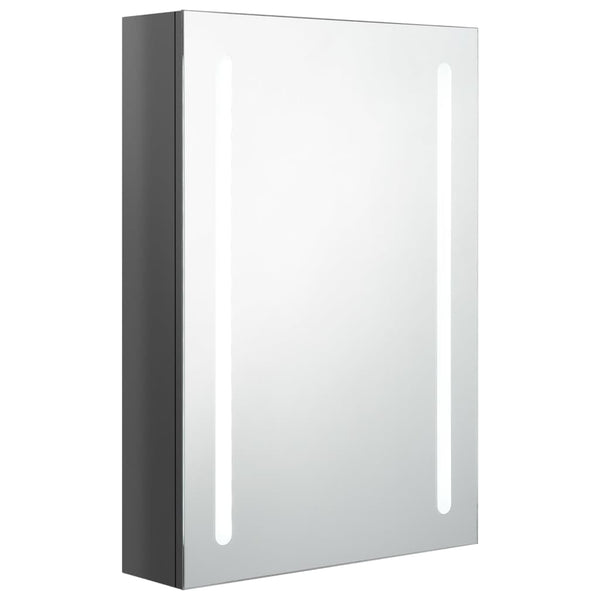 Eustis grauer Badezimmerspiegelschrank LED 50x13x70cm