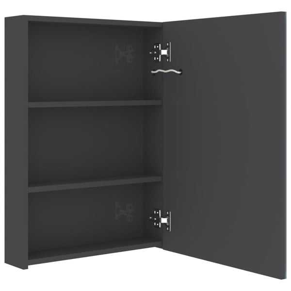 Eustis grauer Badezimmerspiegelschrank LED 50x13x70cm