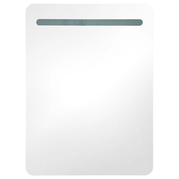 Musta led kylpyhuoneen peilikaappi Suzan 60x11x80cm