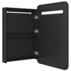 Musta led kylpyhuoneen peilikaappi Suzan 60x11x80cm