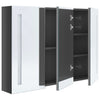 Grauer LED-Spiegelschrank für Badezimmer Eustin 89x14x62cm (glänzend)