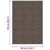 Dunkelbraune Fußmatte Rihawi 60x90cm (mit Flor)