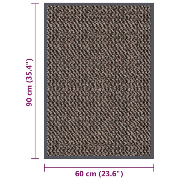 Dunkelbraune Fußmatte Rihawi 60x90cm (mit Flor)