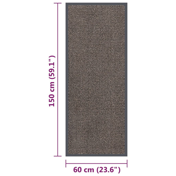 Tummanruskea ovimatto Rihawi 60x150cm (nukallinen)