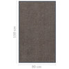 Dunkelbraune Fußmatte Rihawi 90x150cm (mit Flor)