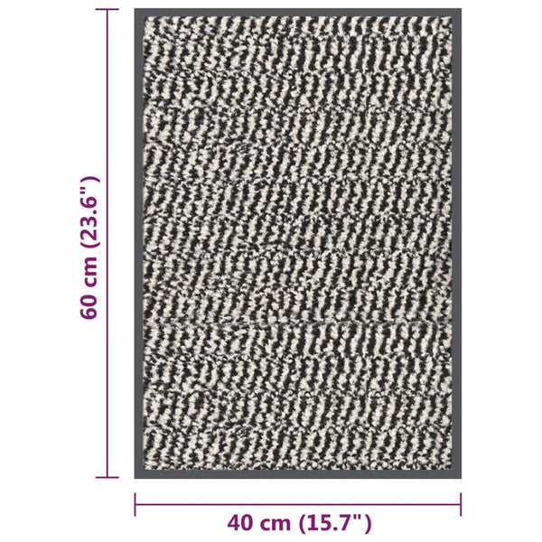 Hellbraune Fußmatte Rihawi 40x60cm (mit Flor)