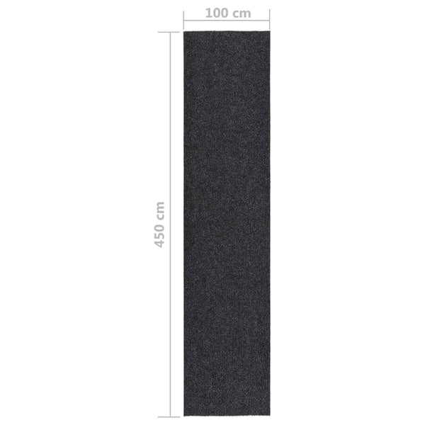 Anthrazitfarbener Schmutzfangläufer Botanica 100x450cm