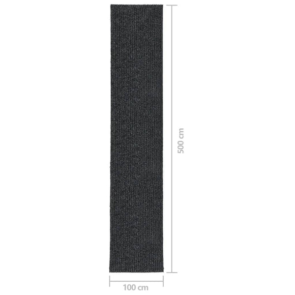 Anthrazitfarbener Schmutzfangläufer Botanica 100x500cm